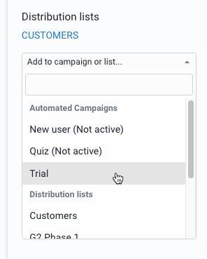 Add users to campaigns
